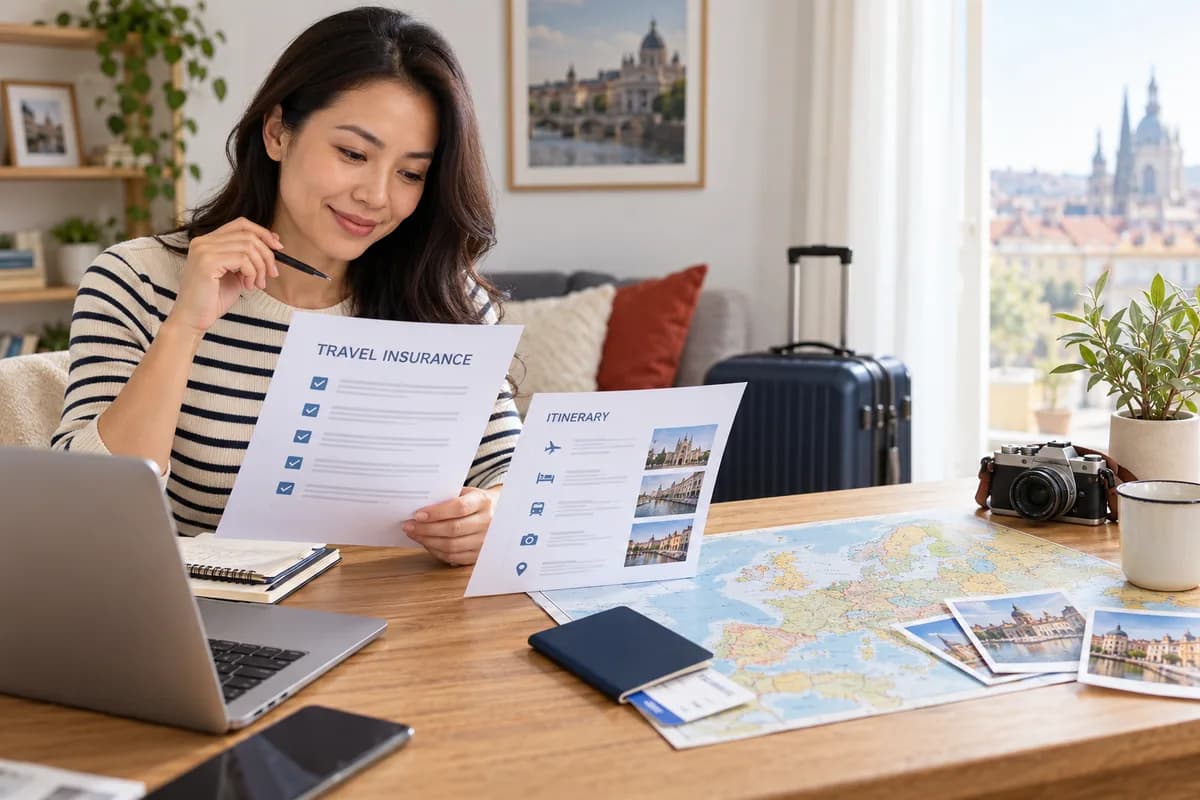 Du khách đối chiếu bảo hiểm Schengen với lịch trình châu Âu
