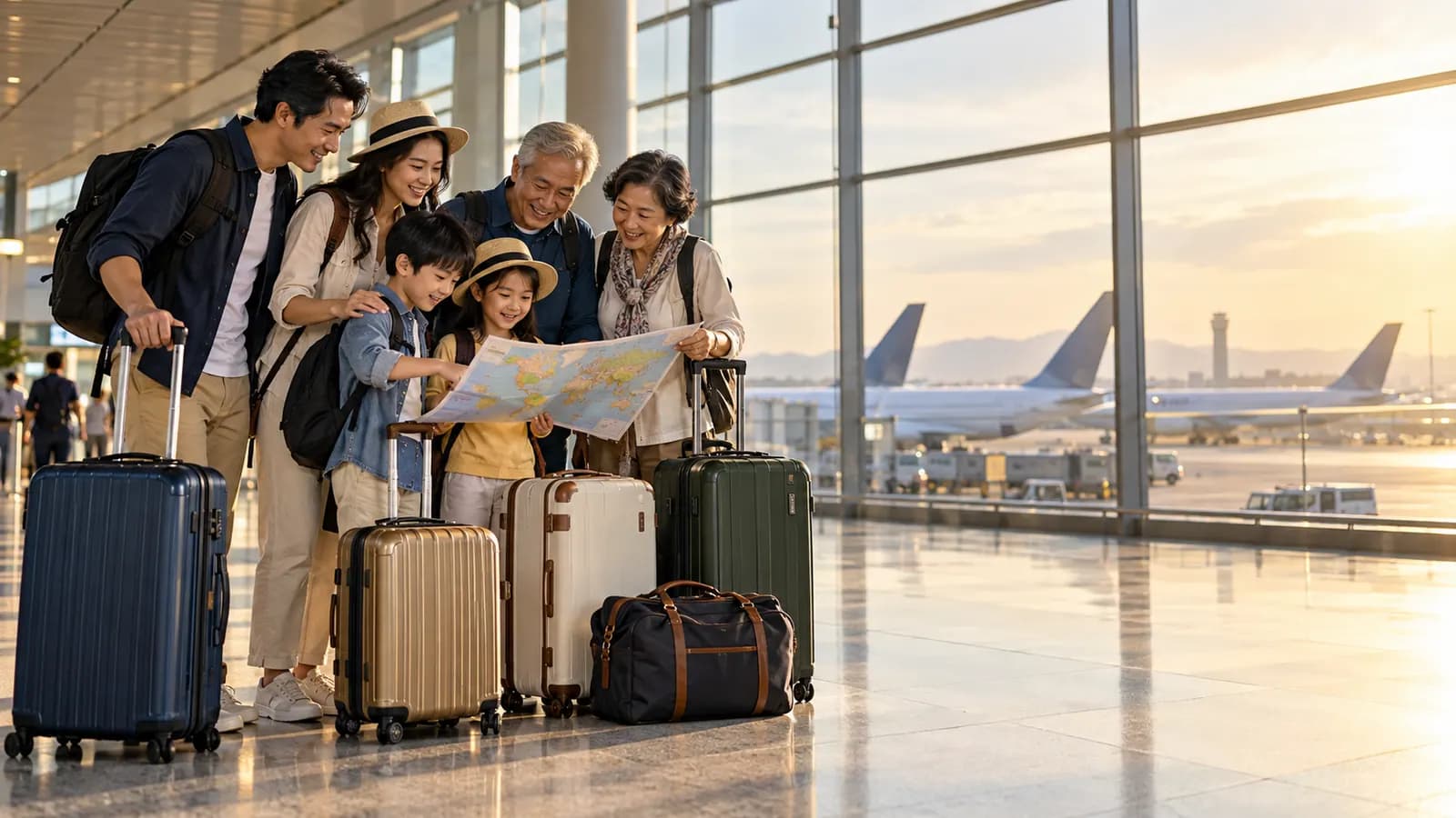 Nhóm du khách Việt Nam chuẩn bị hành trình qua nhiều quốc gia