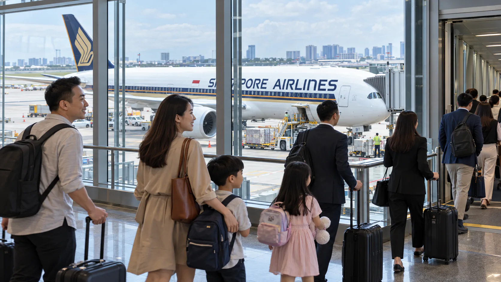 Hành khách làm thủ tục chuyến Singapore Airlines từ TP Hồ Chí Minh
