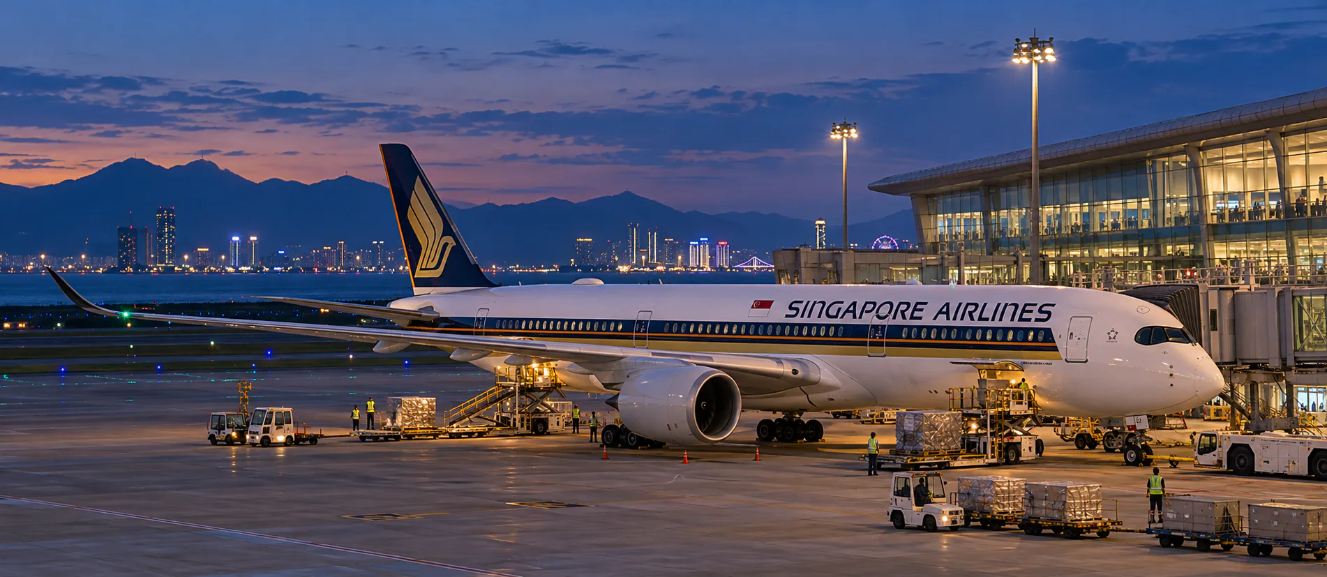 Chuyến bay Singapore Airlines khởi hành từ Đà Nẵng vào buổi tối