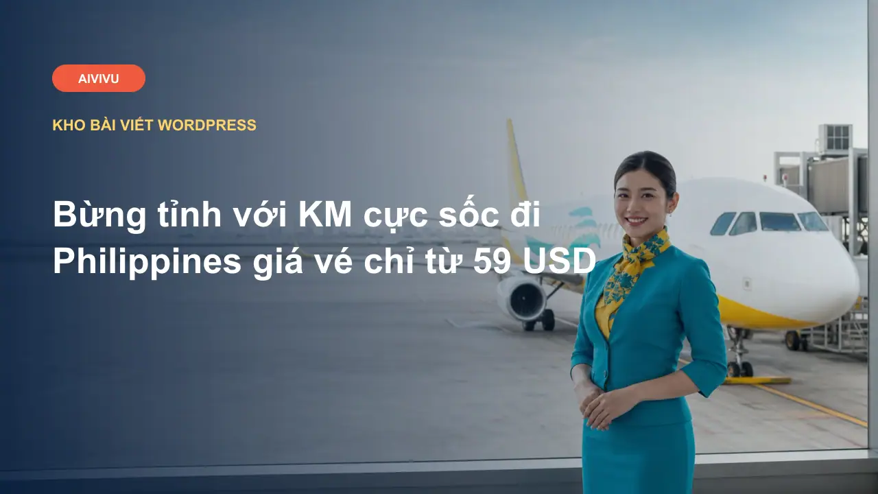 Bừng tỉnh với KM cực sốc đi Philippines giá vé chỉ từ 59 USD