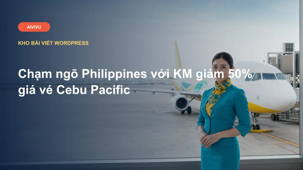 Chạm ngõ Philippines với KM giảm 50% giá vé Cebu Pacific
