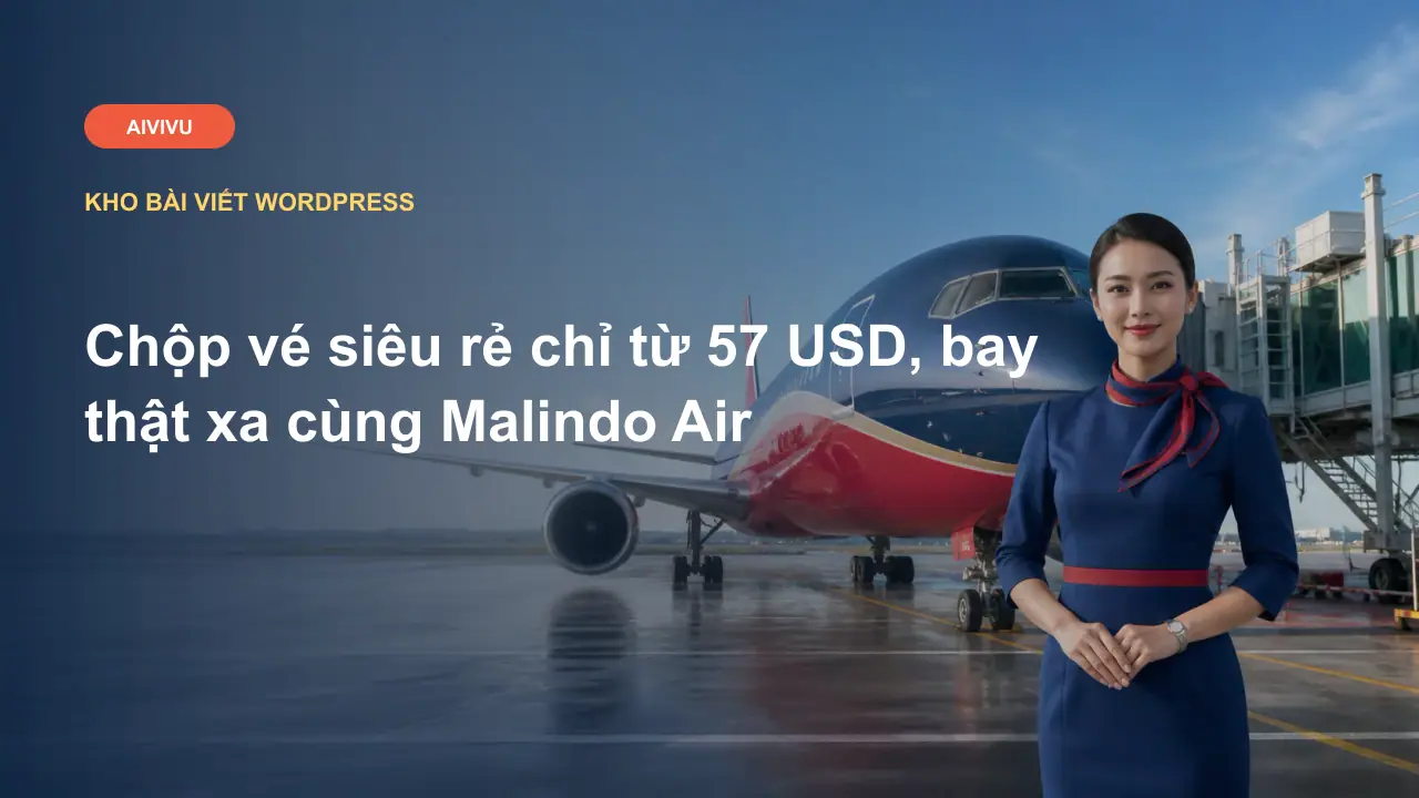 Chộp vé siêu rẻ chỉ từ 57 USD, bay thật xa cùng Malindo Air