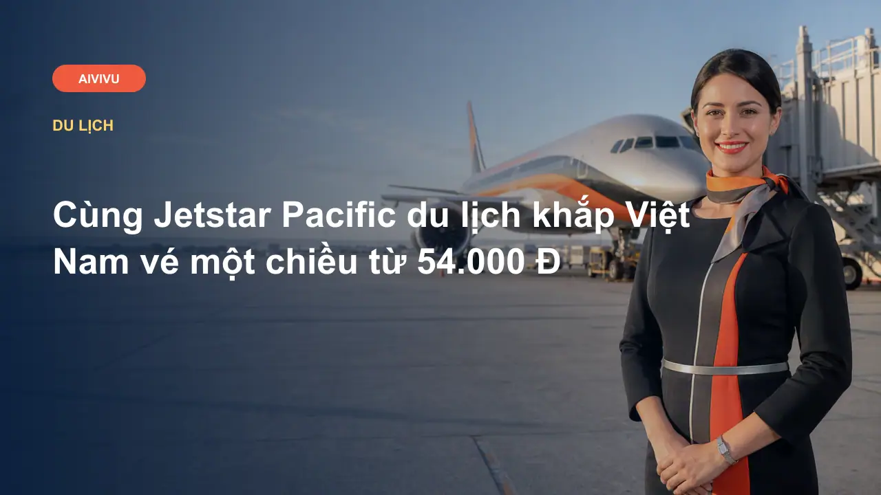 Cùng Jetstar Pacific du lịch khắp Việt Nam vé một chiều từ 54.000 Đ