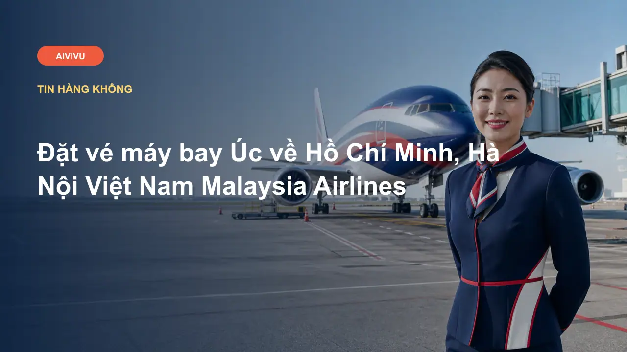 Đặt vé máy bay Úc về Hồ Chí Minh, Hà Nội Việt Nam Malaysia Airlines