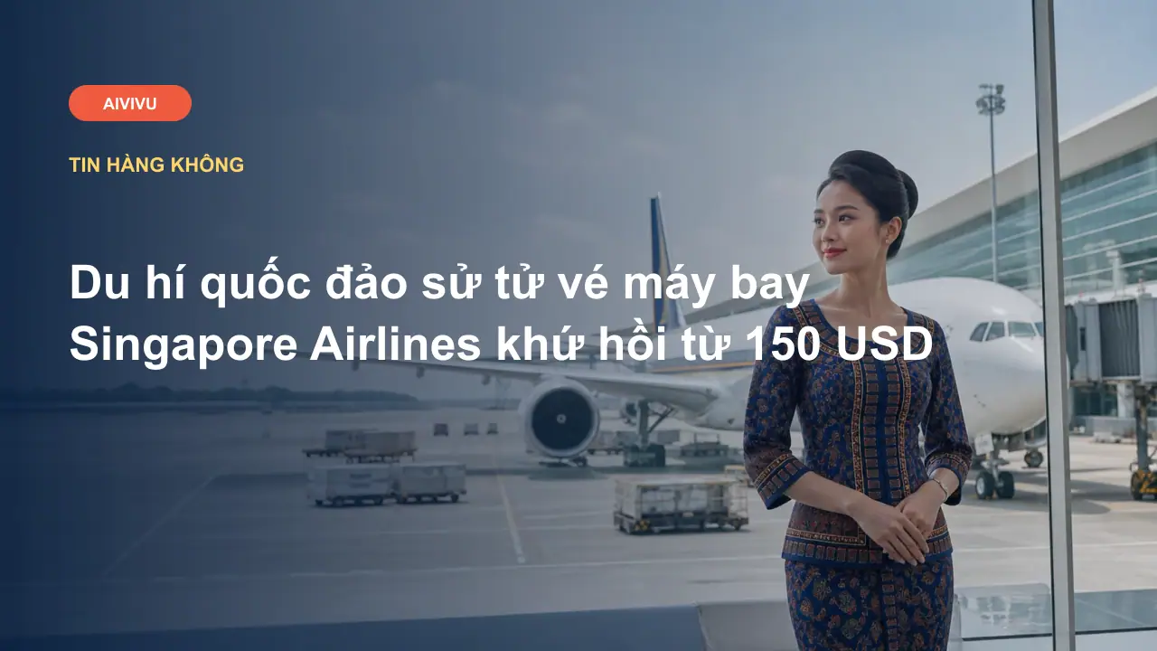 Du hí quốc đảo sử tử vé máy bay Singapore Airlines khứ hồi từ 150 USD