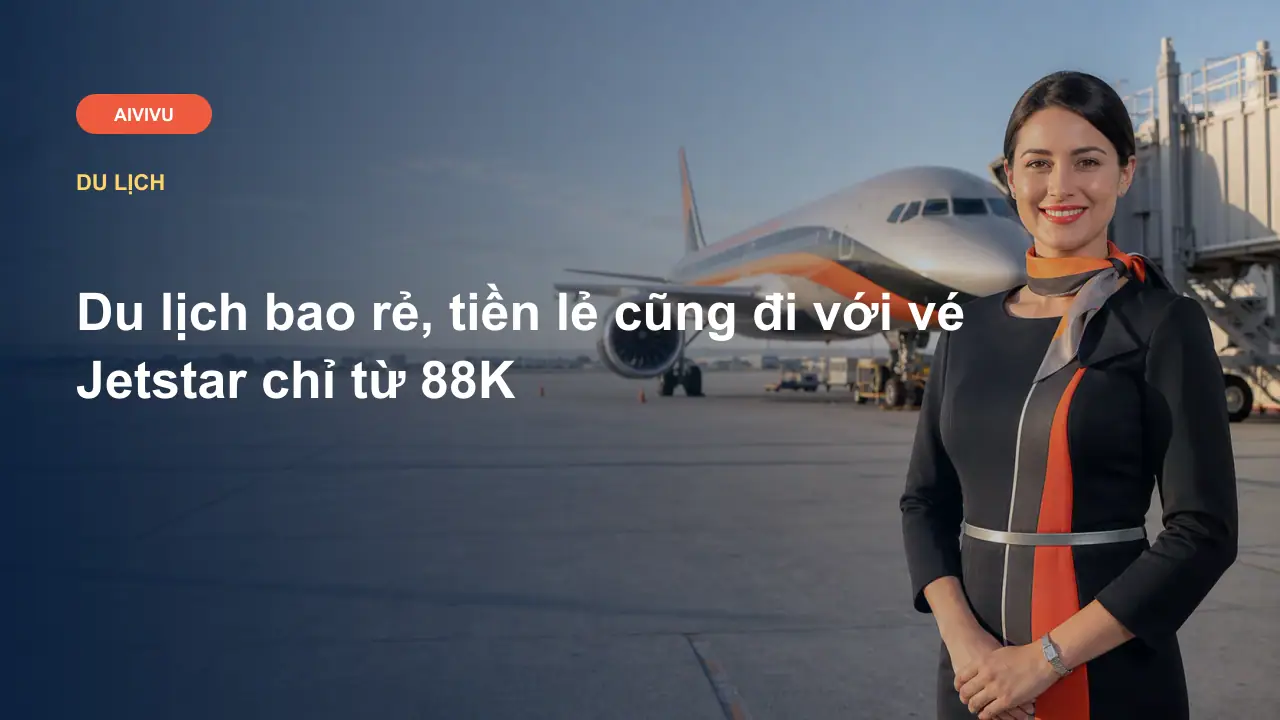 Du lịch bao rẻ, tiền lẻ cũng đi với vé Jetstar chỉ từ 88K