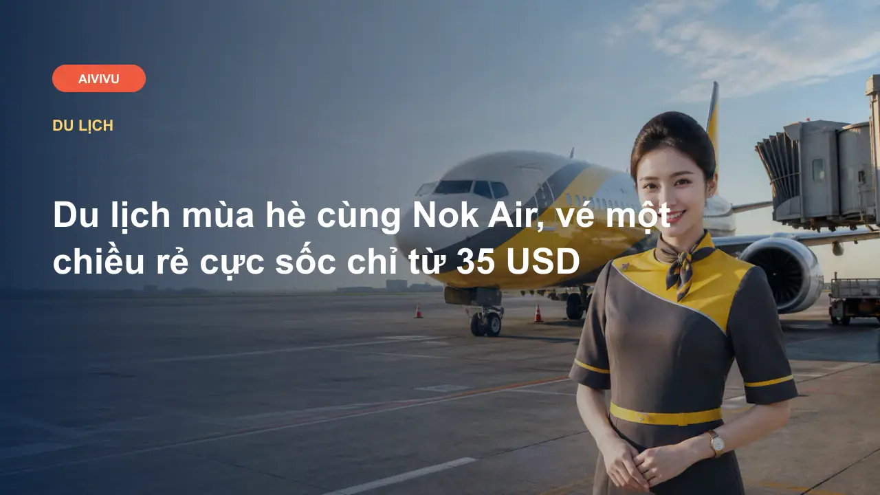 Du lịch mùa hè cùng Nok Air, vé một chiều rẻ cực sốc chỉ từ 35 USD