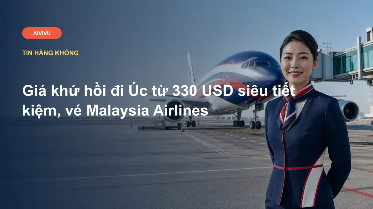 Giá khứ hồi đi Úc từ 330 USD siêu tiết kiệm, vé Malaysia Airlines