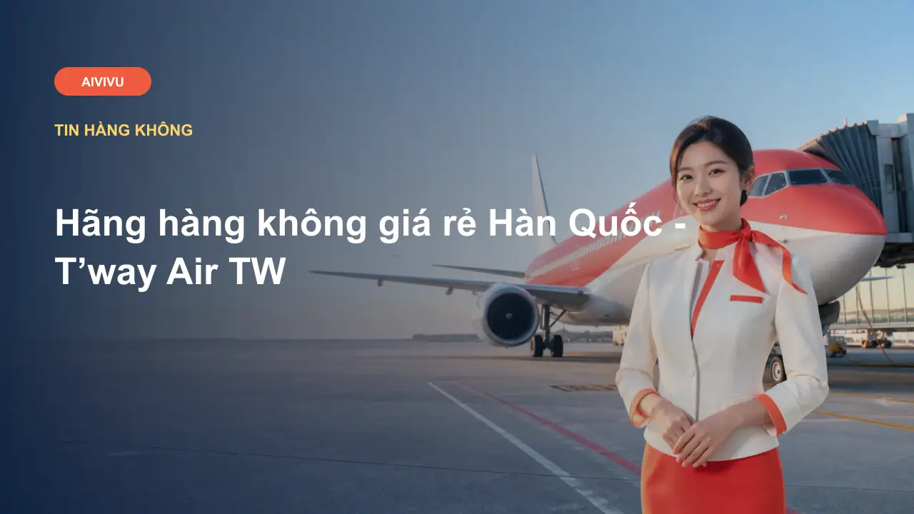 Hãng hàng không giá rẻ Hàn Quốc - T’way Air TW