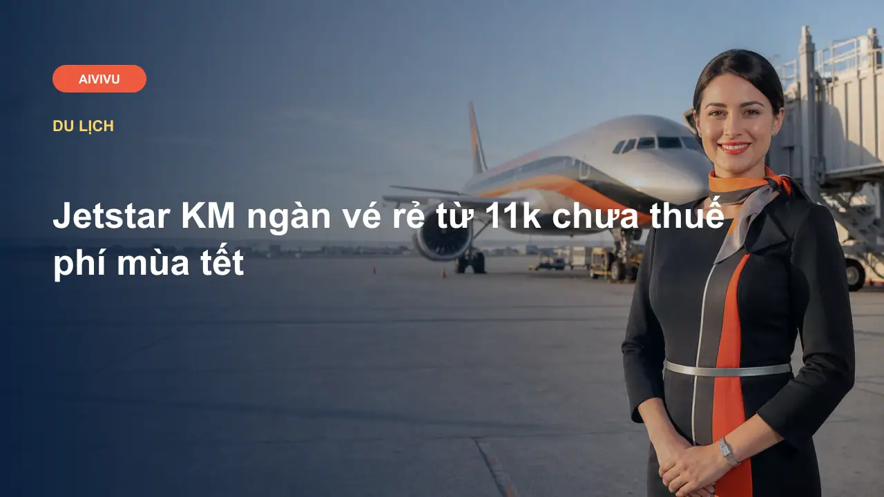 Jetstar KM ngàn vé rẻ từ 11k chưa thuế phí mùa tết