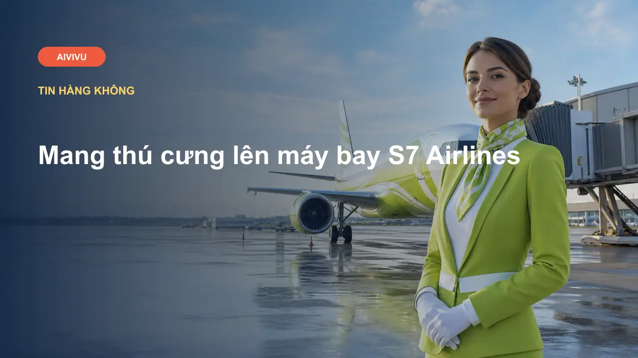 Mang thú cưng lên máy bay S7 Airlines