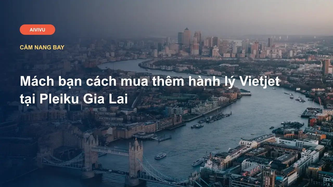 Mách bạn cách mua thêm hành lý Vietjet tại Pleiku Gia Lai