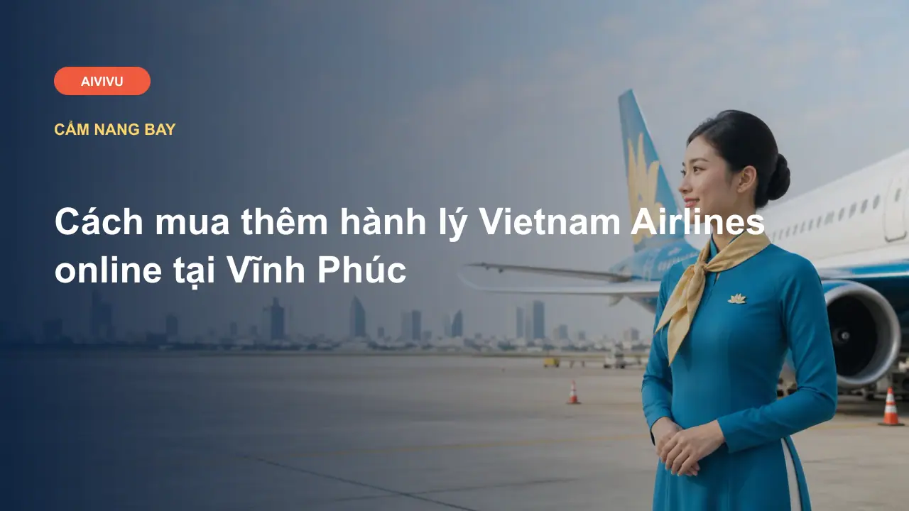 Cách mua thêm hành lý Vietnam Airlines online tại Vĩnh Phúc