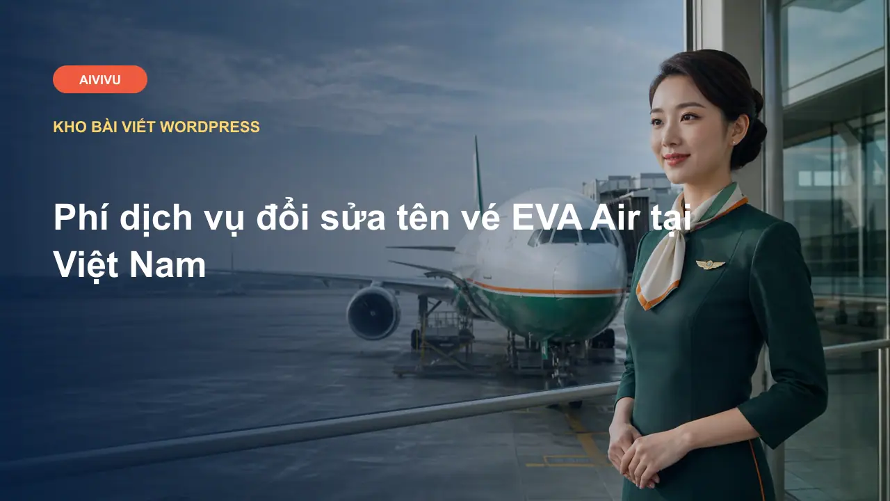 Phí dịch vụ đổi sửa tên vé EVA Air tại Việt Nam