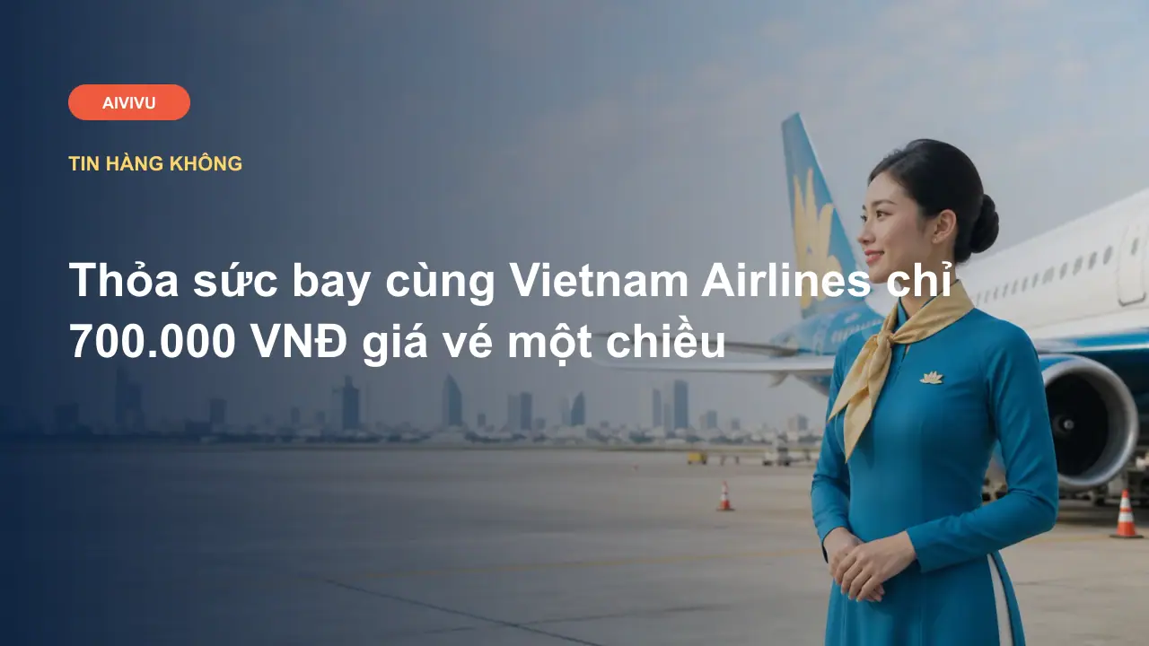 Thỏa sức bay cùng Vietnam Airlines chỉ 700.000 VNĐ giá vé một chiều