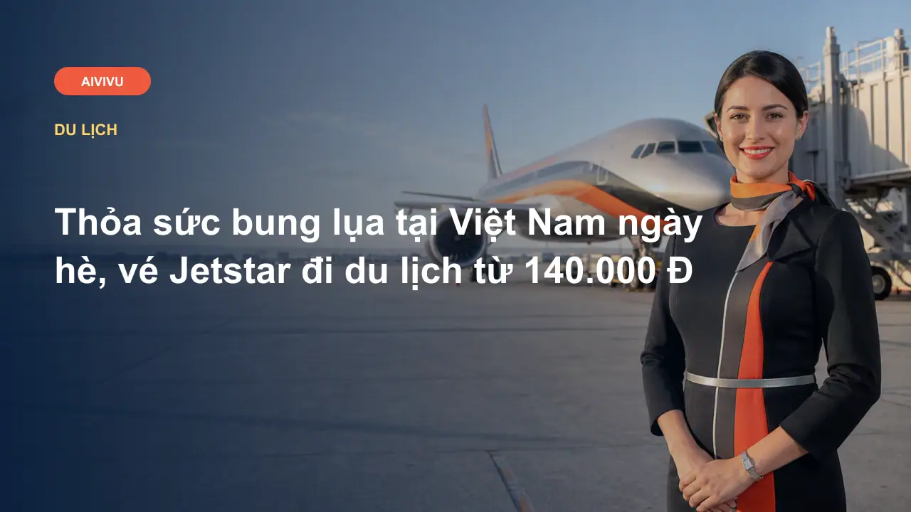 Thỏa sức bung lụa tại Việt Nam ngày hè, vé Jetstar đi du lịch từ 140.000 Đ