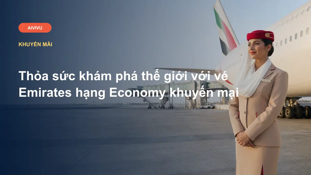 Thỏa sức khám phá thế giới với vé Emirates hạng Economy khuyến mại
