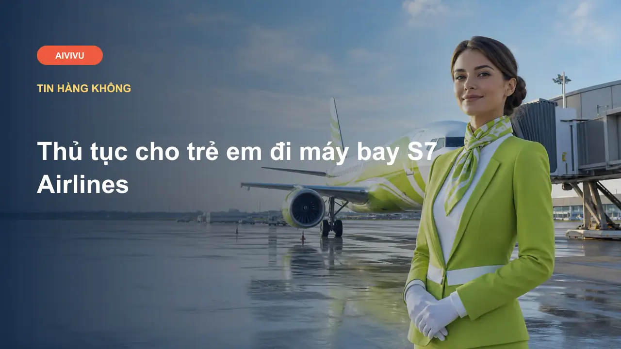 Thủ tục cho trẻ em đi máy bay S7 Airlines