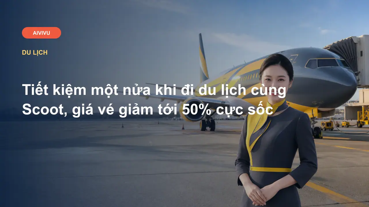 Tiết kiệm một nửa khi đi du lịch cùng Scoot, giá vé giảm tới 50% cực sốc