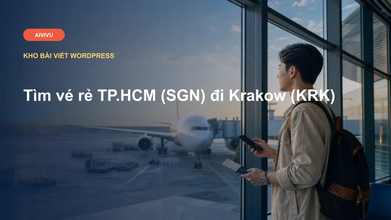 Tìm vé rẻ TP.HCM (SGN) đi Krakow (KRK)